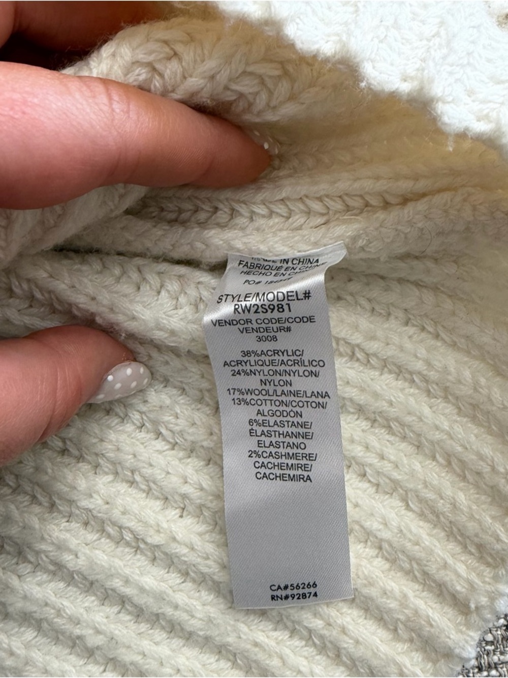 Splendid Cream Sweater - Picture 8 of 9